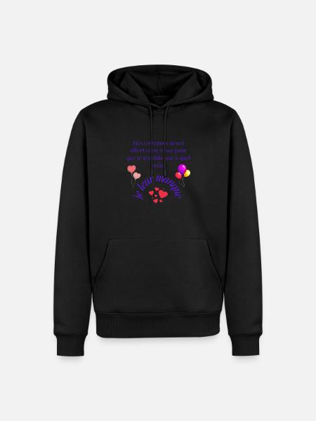 départ collègues - Sweat à capuche Premium bio Homme - noir