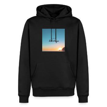 Happy Holidays! - Männer Premium Bio Hoodie - Schwarz - Vorne - Nico (187cm)