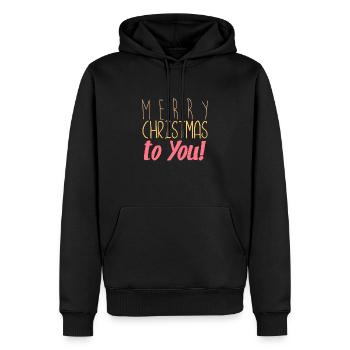 Merry christmas - Männer Premium Bio Hoodie - Schwarz - Vorne - Nico (187cm)
