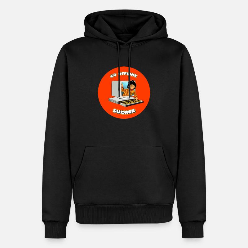 se déconnecter - Sweat à capuche Premium bio Homme - noir