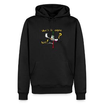 Glider engine - Where is the engine ? transparent - Sweat à capuche Premium bio Homme - noir - Devant - Nico (187cm)