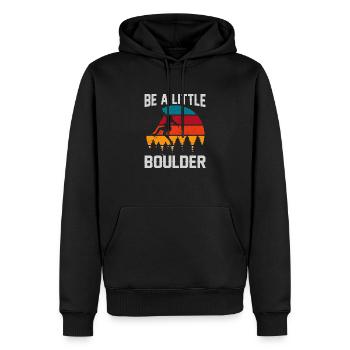 soyez une petite rocher cadeau escalade grimpeuse - Sweat à capuche Premium bio Homme - noir - Devant - Nico (187cm)