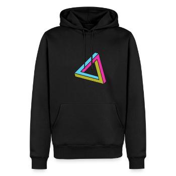Impossible 01 - Männer Premium Bio Hoodie - Schwarz - Vorne - Nico (187cm)