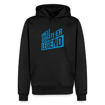Uncle Godfather Legend Zitat - Männer Premium Bio Hoodie - Schwarz - Vorne - Nico (187cm)