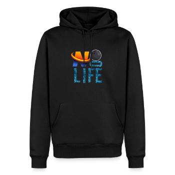 NO BOWLING NO LIFE - Sweat à capuche Premium bio Homme - noir - Devant - Nico (187cm)