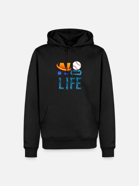 NO baseball ,No life - Men’s Premium Organic Hoodie - black