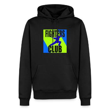 Conception du Fighters Club - Sweat à capuche Premium bio Homme - noir - Devant - Nico (187cm)