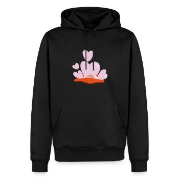 Liebesblasen V4 00 - Männer Premium Bio Hoodie - Schwarz - Vorne - Nico (187cm)