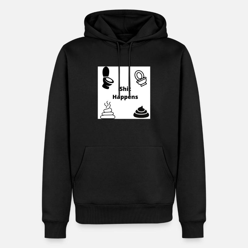 la merde arrive - Sweat à capuche Premium bio Homme - noir