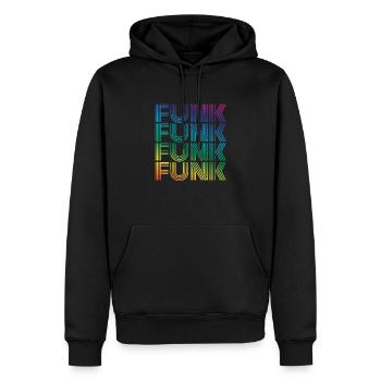 Funk Vintage - Men’s Premium Organic Hoodie - black - Front - Nico (187cm)