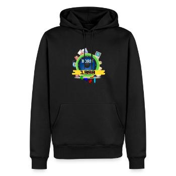 1998 - Männer Premium Bio Hoodie - Schwarz - Vorne - Nico (187cm)