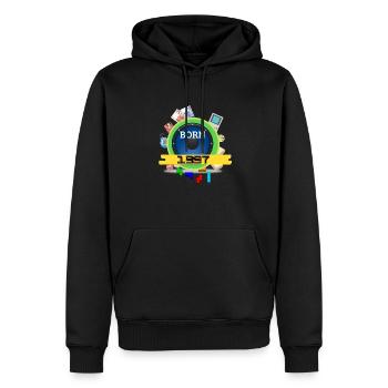 1997 - Männer Premium Bio Hoodie - Schwarz - Vorne - Nico (187cm)