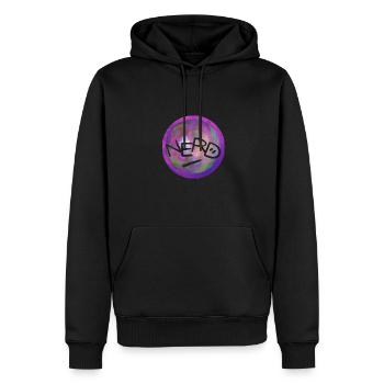 NERD - Männer Premium Bio Hoodie - Schwarz - Vorne - Nico (187cm)