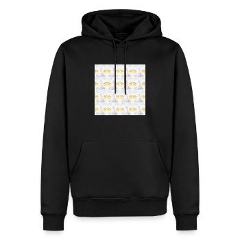 Hochzeit Schwäne Kleid Ringe Nahtloses Muster Design - Männer Premium Bio Hoodie - Schwarz - Vorne - Nico (187cm)