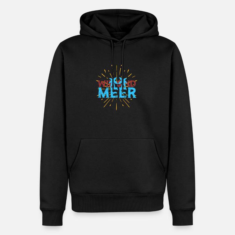 Wir sind meer - Männer Premium Bio Hoodie - Schwarz