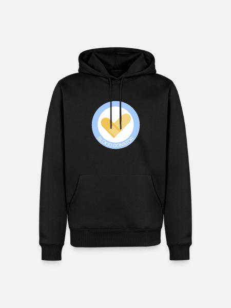 Blutspender - Blood donator - Männer Premium Bio Hoodie - Schwarz