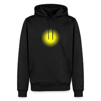 Dim Juillet 2022 - Sweat à capuche Premium bio Homme - noir - Devant - Nico (187cm)