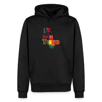 Yes i go Togo=Yes i got to go! - Sweat à capuche Premium bio Homme - noir - Devant - Nico (187cm)