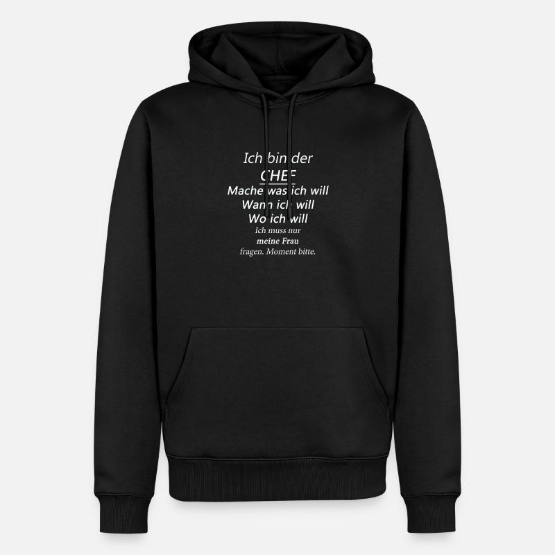 Chef - Männer Premium Bio Hoodie - Schwarz