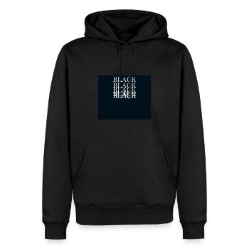 CMYK Black Schwarz - Men’s Premium Organic Hoodie - black - Front - Nico (187cm)
