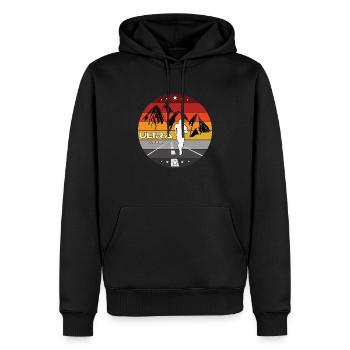 Läufer Ultra - Männer Premium Bio Hoodie - Schwarz - Vorne - Nico (187cm)