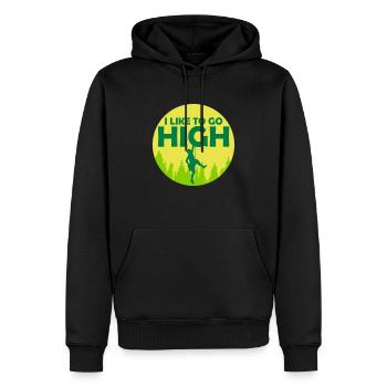 aiment se défoncer - Sweat à capuche Premium bio Homme - noir - Devant - Nico (187cm)