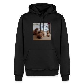 Unicorm Dog - Männer Premium Bio Hoodie - Schwarz - Vorne - Nico (187cm)