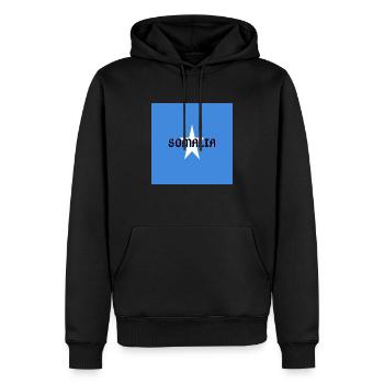 Somalia - Männer Premium Bio Hoodie - Schwarz - Vorne - Nico (187cm)