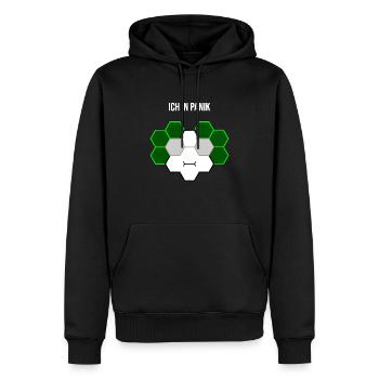Ich in Panik - Männer Premium Bio Hoodie - Schwarz - Vorne - Nico (187cm)