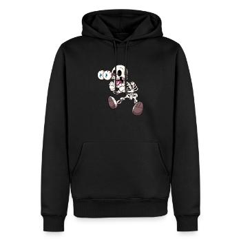 | squelette démarré - Sweat à capuche Premium bio Homme - noir - Devant - Nico (187cm)