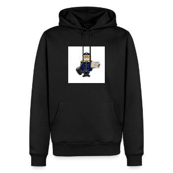 Dicke Post Comic - Männer Premium Bio Hoodie - Schwarz - Vorne - Nico (187cm)