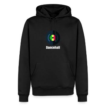 Dancehall - Sweat à capuche Premium bio Homme - noir - Devant - Nico (187cm)