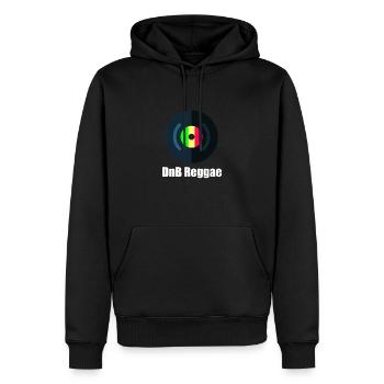 DnB Reggae - Sweat à capuche Premium bio Homme - noir - Devant - Nico (187cm)
