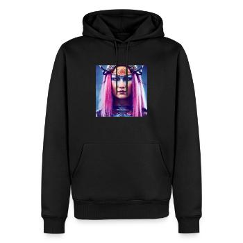 Wikingerkrieger - Männer Premium Bio Hoodie - Schwarz - Vorne - Nico (187cm)
