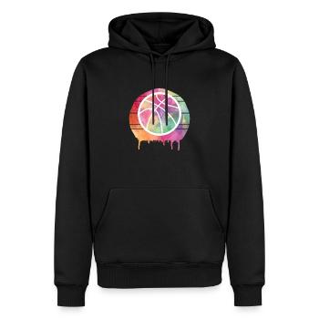 Basketteur - Sweat à capuche Premium bio Homme - noir - Devant - Nico (187cm)