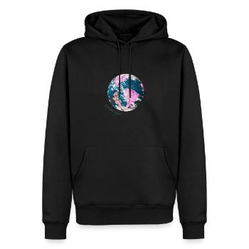 Lostalgie - Männer Premium Bio Hoodie - Schwarz - Vorne - Nico (187cm)