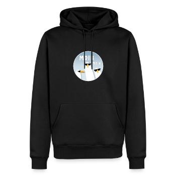 Moin Moin Seagulls - Men’s Premium Organic Hoodie - black - Front - Nico (187cm)