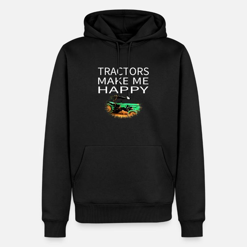 Traktor - Männer Premium Bio Hoodie - Schwarz