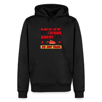 Pêche - Sweat à capuche Premium bio Homme - noir - Devant - Nico (187cm)