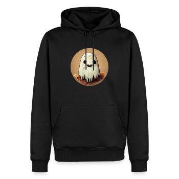 Fantôme mignon avec des bonbons - Sweat à capuche Premium bio Homme - noir - Devant - Nico (187cm)