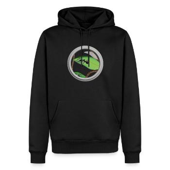 Une fourmis sous la loupe - Sweat à capuche Premium bio Homme - noir - Devant - Nico (187cm)