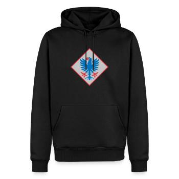 Värmland - Männer Premium Bio Hoodie - Schwarz - Vorne - Nico (187cm)