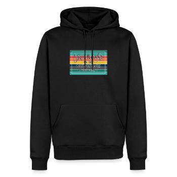 Christian Design Remerciez en toutes circonstances - Sweat à capuche Premium bio Homme - noir - Devant - Nico (187cm)