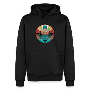 Flowerbeast 07 - von Art Vindeyre - Männer Premium Bio Hoodie - Schwarz - Vorne - Nico (187cm)