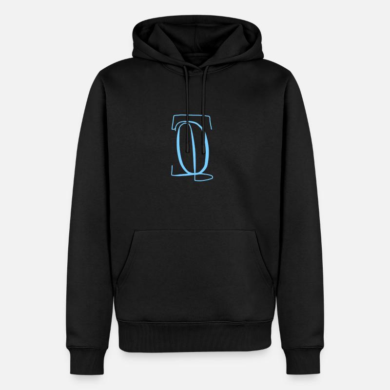 Lustiger Buchstabe S - Männer Premium Bio Hoodie - Schwarz
