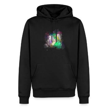 Watercolor Stained Glass Splash - Men’s Premium Organic Hoodie - black - Front - Nico (187cm)
