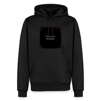 Folge deiner Bestimmung! - Männer Premium Bio Hoodie - Schwarz - Vorne - Nico (187cm)