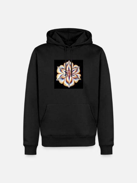 Black Flower - Men’s Premium Organic Hoodie - black