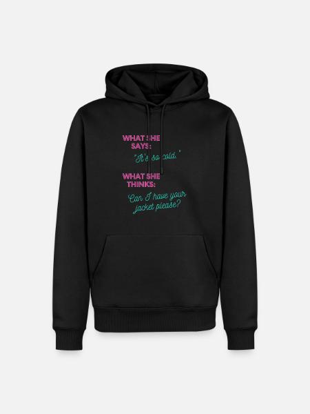Can I have your jacket? - Men’s Premium Organic Hoodie - black