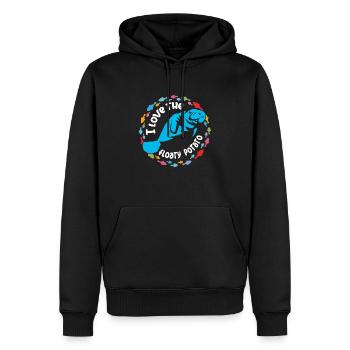 Ich liebe Dugongs Manatees - Männer Premium Bio Hoodie - Schwarz - Vorne - Nico (187cm)